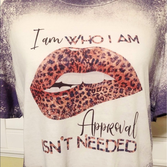 Approval Isn’t Needed Bleach Dye Graphic Tee - Picture 4 of 4